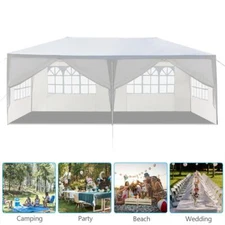 10'x 20' Canopy Tent Party Wedding Patio Gazebo Outdoor With 6 Remove Walls