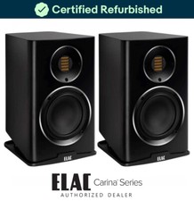 Elac Carina 2-way Bookshelf Speakers With Jet Folded Ribbon Tweeter, Satin Black