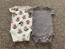 Carter s Boys Striped  Monkey Bodysuits 3M