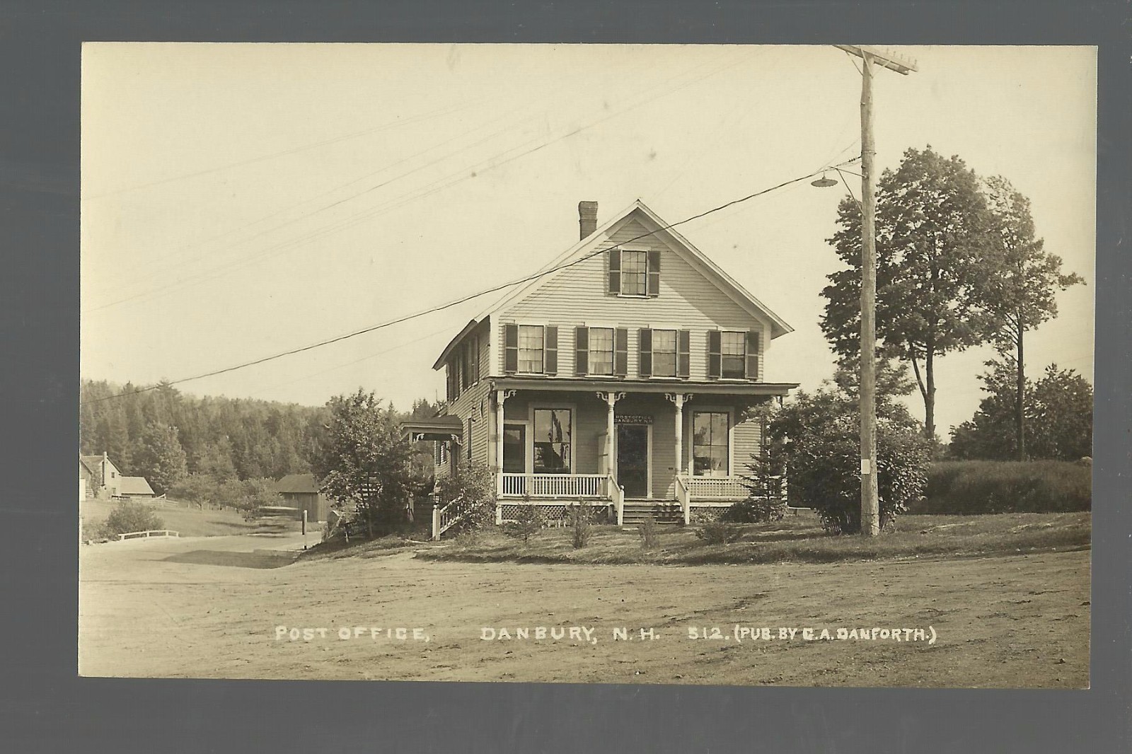 Danbury NEW HAMPSHIRE RP c1910 GENERAL STORE Post Office nr Concord
