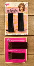 Vintage Lot Goody Tip Top Roller Fasteners Bobby Pins 20 Each Package 40 Black