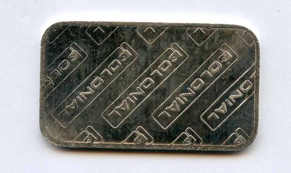 Coloniale Engelhard 1 Ounce Troy 999 Argento Fine Bar Vintage RARO - JP882 - Immagine 2 di 2