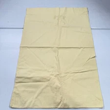 vtg pepperell pillowcase standard yellow cotton monogram mcm retro 70s