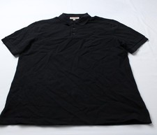 Burberry Men's Hartford Classic Short Sleeve Cotton Polo LB3 Black Size 2XL NWT