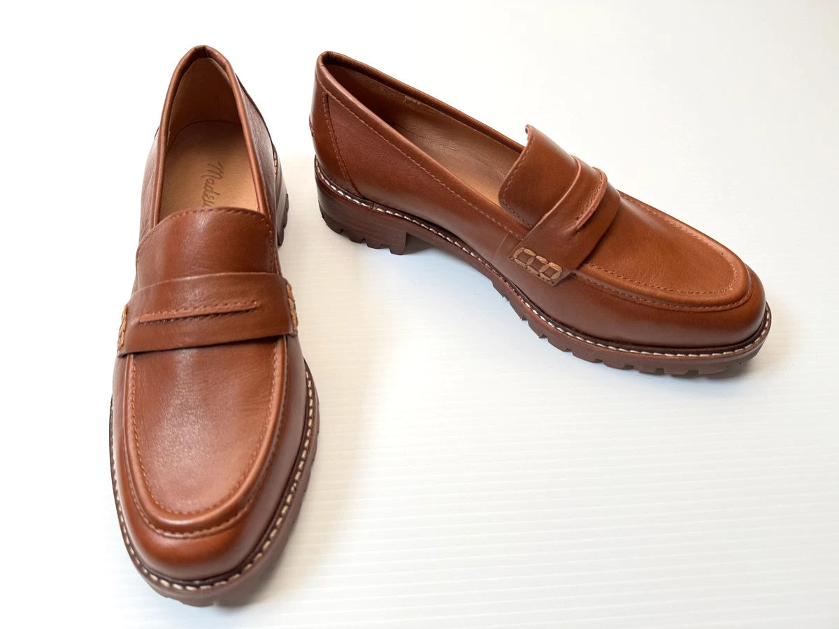 NWOB Madewell Brown Leather Loafers Size 8 Madewell Cutout Leather Loafer, 6, Brown - Walmart.com main image 2