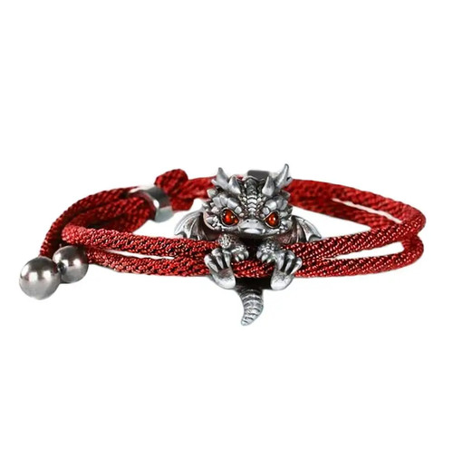 Mysite 🐲Cute Silver Dragon Bracelet