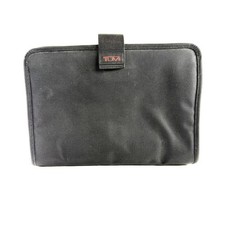 TUMI Black Padded Ballistic Nylon Laptop Tablet Sleeve Case Hook Loop Flap