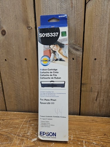 Genuine Epson Black Ribbon Cartridge S015337 for LQ-590 New Sealed