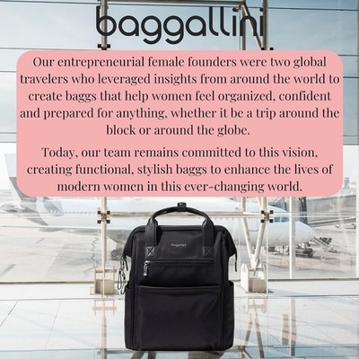 Baggallini Women Commuter Laptop Backpack RFID Black Travel  display picture 1