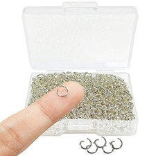 1000 Pcs Silver Plated Jump Rings, Circle Clasp Connectors - 5 mm 5 mm, silver