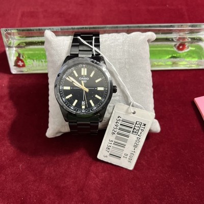 CASIO Men's Wrist Watch MTP-VD02B-1E | Black Dial, Black Stainless Steel Band