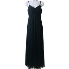 Anthropologie BHLDN black maxi gown spaghettis‎ straps dress size S