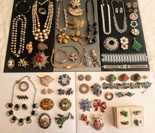 Huge Vtg High End Costume Jewelry Lot Signed Weiss Juliana Regency Hobe Kramer +