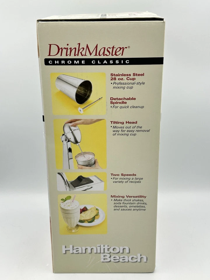 Hamilton Beach 730C DrinkMaster Cromo Clásico - ¡Nuevo de Lote Antiguo! Shakes Malts & More! Foto 2 de 3