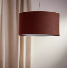 Habitat Ceiling Lampshade Walnut 35cm Easy Fit Shade Home Lounge Decor  - Dented