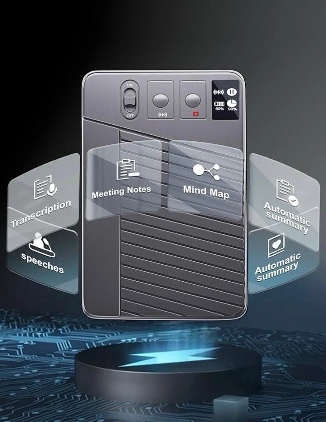 Ai Voice Recorder-Record,Transcribe,Multi Languages 50ft Bluetooth Distance - Image 3 of 4