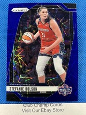 2024 #34 Stefanie Dolson Panini Prizm WNBA Blue Velocity Prizm Mystics