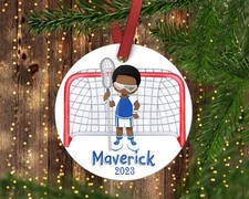 Children's Lacrosse Christmas ornament.Lacrosse.Children's Ornament.Personali...