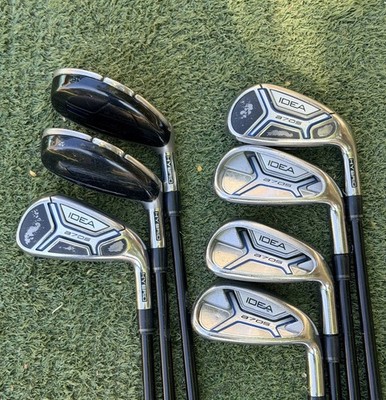 Adams Golf IDEA A7 OS Men's RH Iron Hybrid Set 4H- PW Reg Flex Graphite Shafts