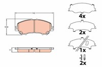 GDB3648 Trw Bremsbelagsatz, Scheibenbremse FüR Nissan,Renault