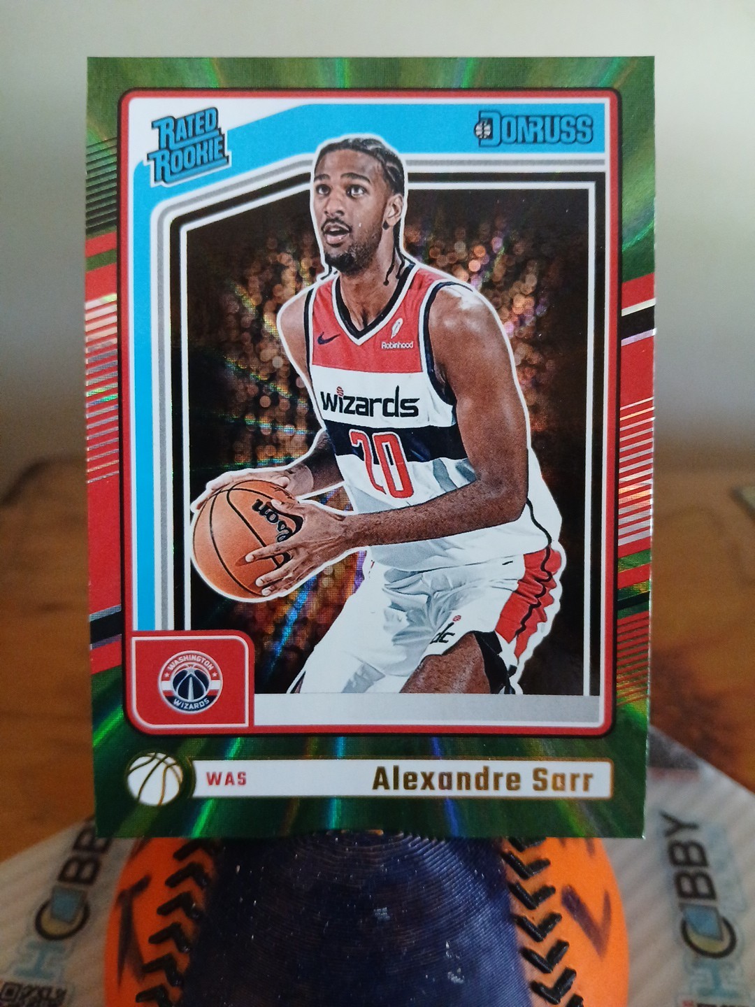 2024-25 Donruss Alexandre Sarr Rated Rookie Green Holo Laser - Wizards #215