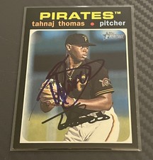 2020 Topps Heritage Minor League Edition Tahnaj Thomas #35 Signed Autograph (3)