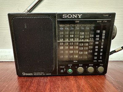 Sony ICF-SW20 FM/MW/SW 9 Bands Portable Radio Tested And Working Clean Unit