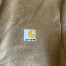 Carhartt Pullover Sweater Mens S Brown Sherpa Fleece Neck 1/4 Zip Workwear