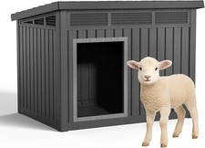 Outdoor Dog  Goat House Resin All-Weather Dog House Outdoor Durable Dog Kennel