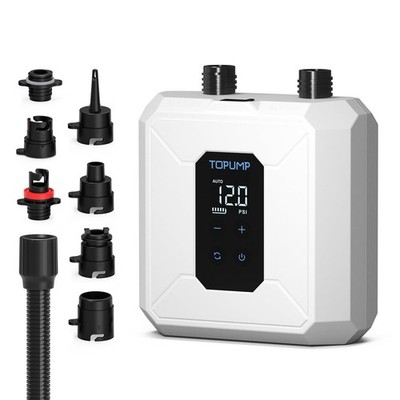 Paddle Board Pump Cordless Rechargeable 20PSI Auto Off TOPUMP Electric Portable