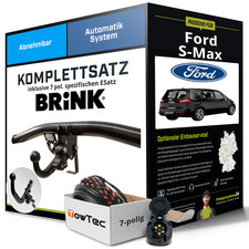 Für FORD S-Max Typ WA6 Anhängerkupplung abnehmbar +eSatz 7pol 05.06-12.14 NEU