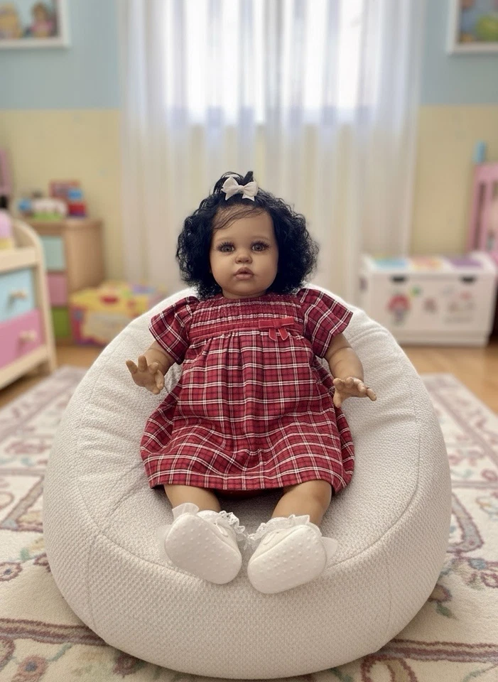 Sweet Afro American Reborn Girl Doll ELLIE By Irina Kaplanskya LE  COA - Image 2 of 4