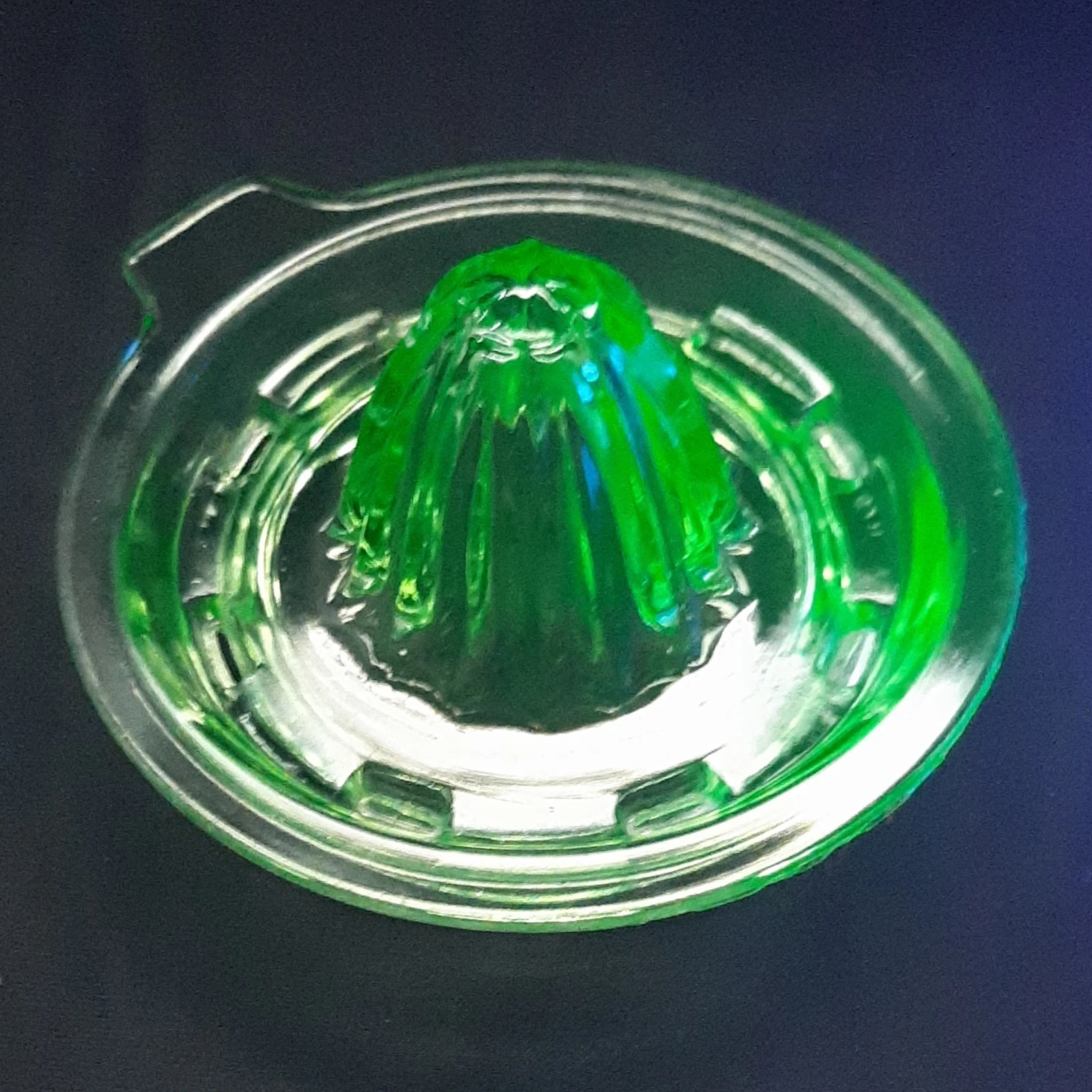 Vintage Vaseline Glass Citrus Juicer