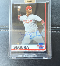 Topps 2019 Clearly Authentic Jean Segura Phillies Autograph Black /75 #CAA-JE