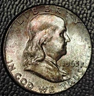1963 Franklin Half Dollar, Choice BU, Nice Toning