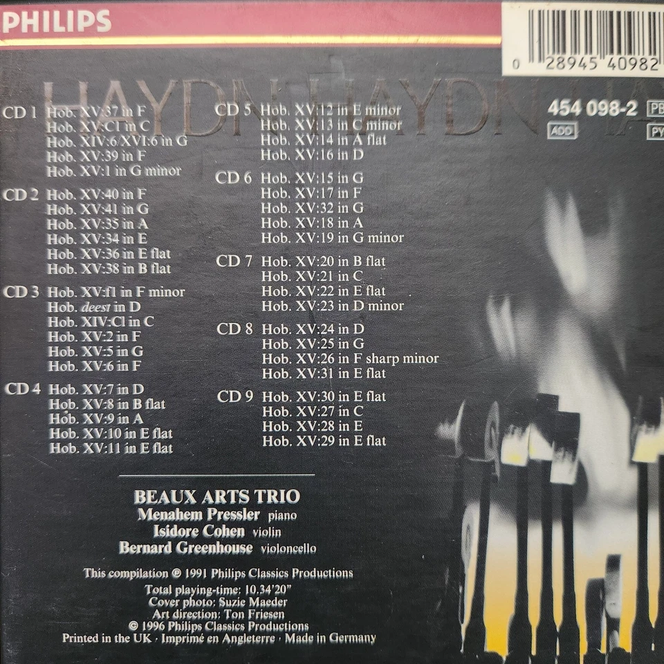 HAYDN;Complete Piano Trios.Beaux Arts Trio.9CD box set Philips 454 098-2 1996 - Image 2 of 4