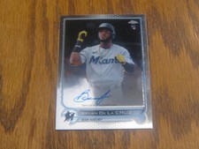BRYAN DE LA CRUZ 2022 Topps Chrome Rookie Card Autograph MARLINS