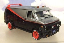 1/24 GREENLIGHT DIECAST 1983 GMC VANDURA VAN "THE A-TEAM" SERIE TV NERO E GRIGIO