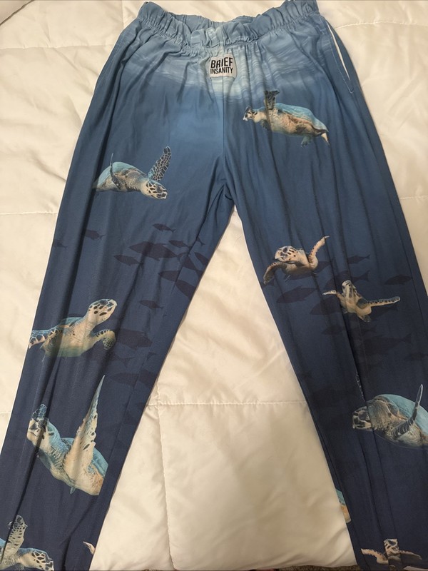 Brief Insanity Brand Lounge Pajama Bottoms Ladies Medium Sea Turtles