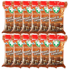 12 x 70 pcs Green Shield Antibacterial Wood & Laminate Surface Cleaning Wipes