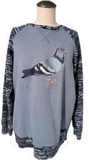 Staple Rugged Outdoors - Unisex Embroidered Pigeon Sweatshirt - Blue Camo- Sz Lg
