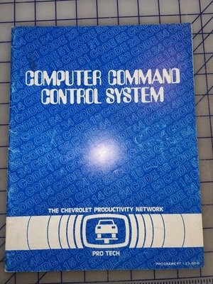 1980 Chevrolet Computer Command Control System Training Manual