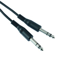 5m 6.35mm Stereo Male Jack Plug to Plug Audio Cable Lead