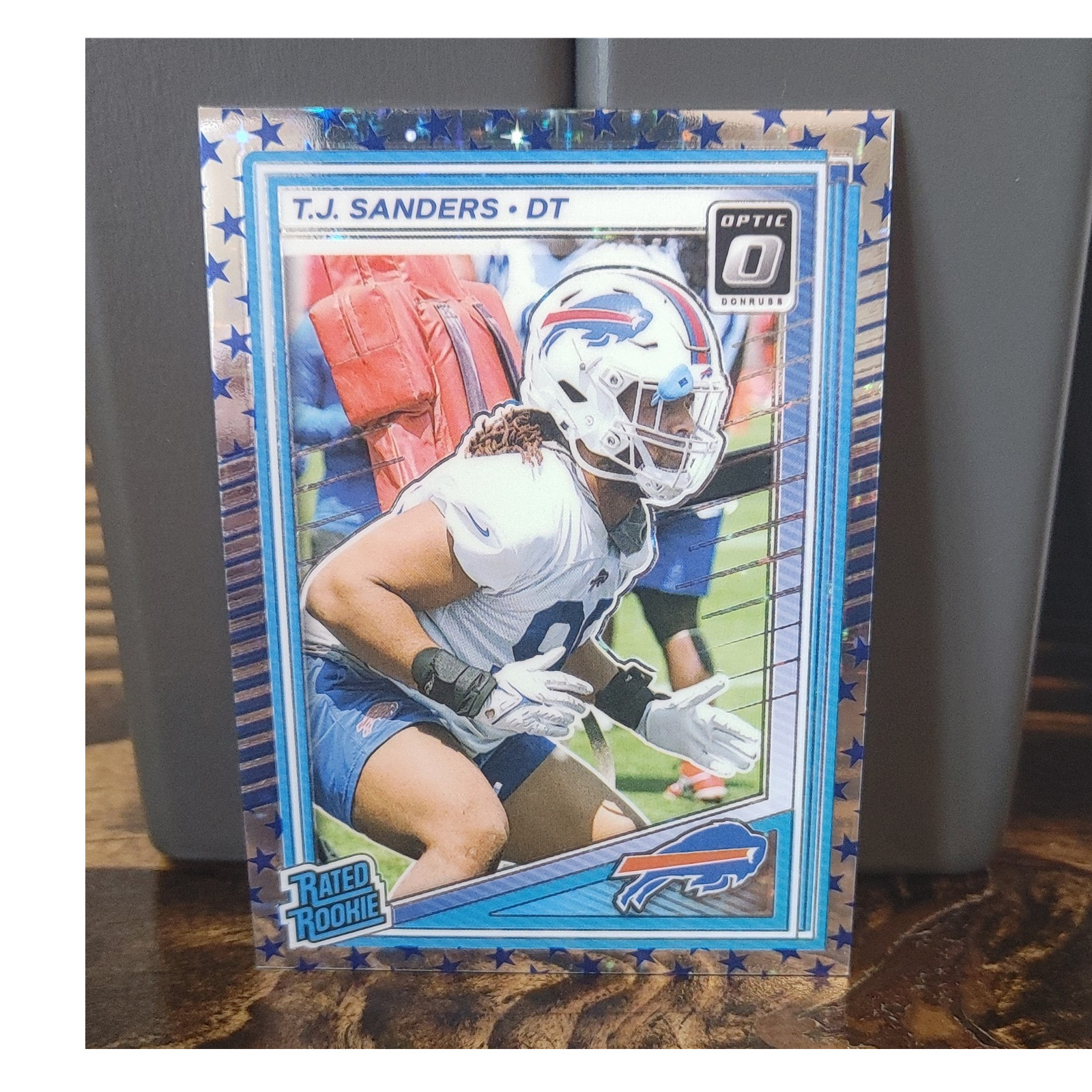 Panini 2025 Donruss Optic T.J. Sanders Stars Prizm Rated Rookie Bills #226