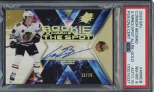 Connor Bedard Rookie Auto SPX X Marks The Spot POP 2 NONE HIGHER 12/15 PSA