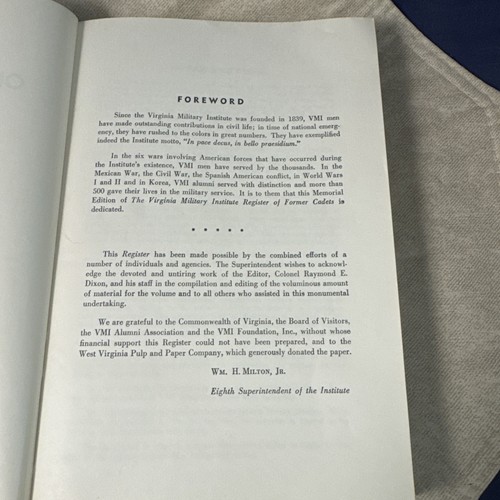 1957 Register of Former Cadets VMI Virginia Military Institute Memorial Edition - Picture 6 of 16