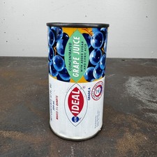 Vtg c.1980s ACME IDEAL Concentrated Grape Juice Metal Container 12oz ADVERTISING
