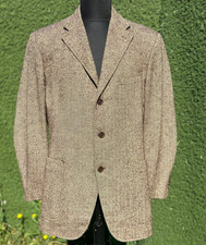 Burberry London Tweed Look Tux Blazer Suit Tuxedo Formal Jacket Size 52