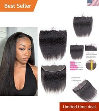 Luxurious 13x4 Lace Closure Frontal 180 Density Kinky Straight Brazilian Hair
