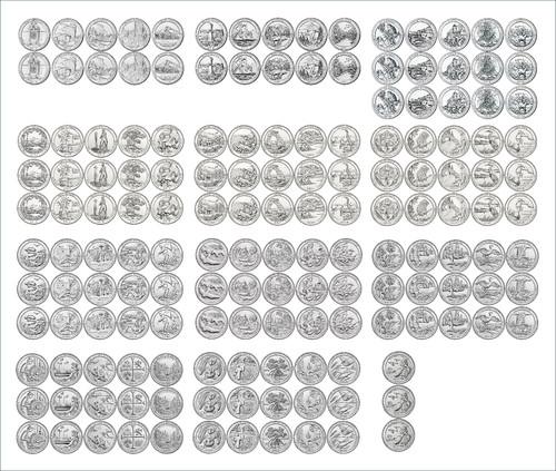 2010 - 2021 COMPLETE 158 Quarter National Park PDS Business Strike Uncirc Set